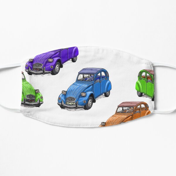 2cv colores Mascarilla plana