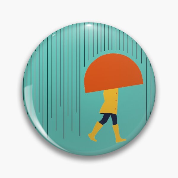 Item preview, Girl in the rain - minimal graphic design illustration designed and sold by RAWWR.