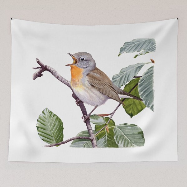 Item preview, Red-breasted Flycatcher designed and sold by kokayart.