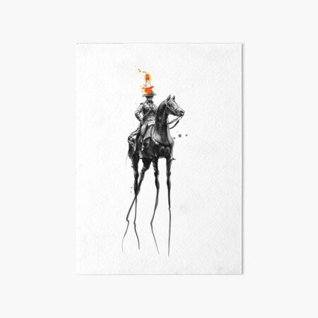Dali Style Duke of Wellington Statue, Glasgow Art Board Print