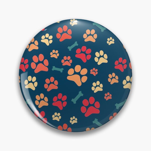 Item preview, Dog Paw Prints and Bones Warm Colors Pattern designed and sold by SubtleSplit.