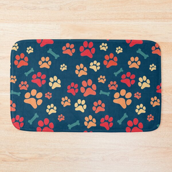 Item preview, Dog Paw Prints and Bones Warm Colors Pattern designed and sold by SubtleSplit.