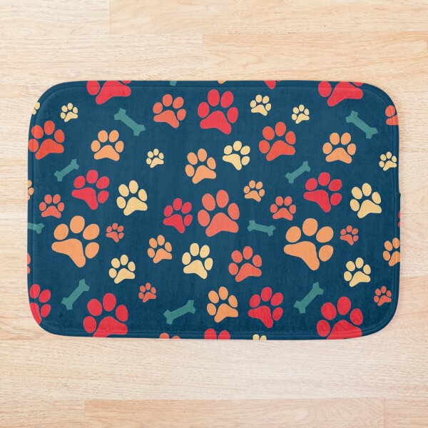 Item preview, Dog Paw Prints and Bones Warm Colors Pattern designed and sold by SubtleSplit.