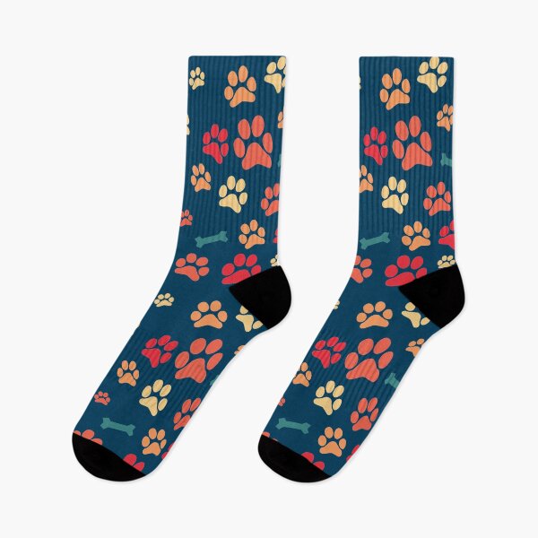 Item preview, Dog Paw Prints and Bones Warm Colors Pattern designed and sold by SubtleSplit.
