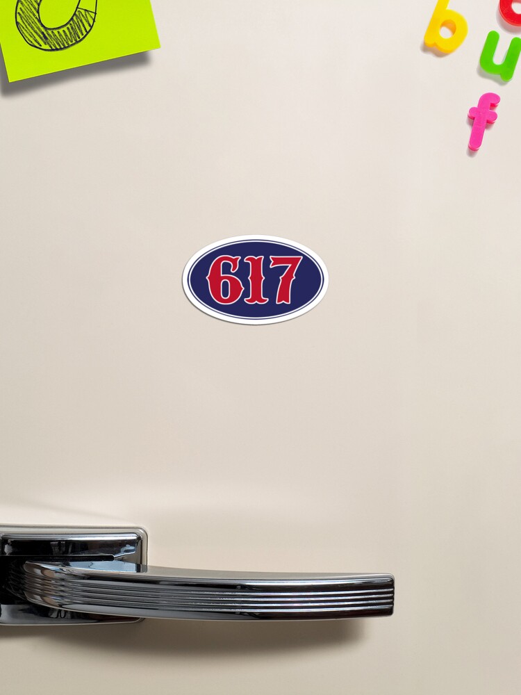 Boston 617 Strong Red, White & Blue Magnet