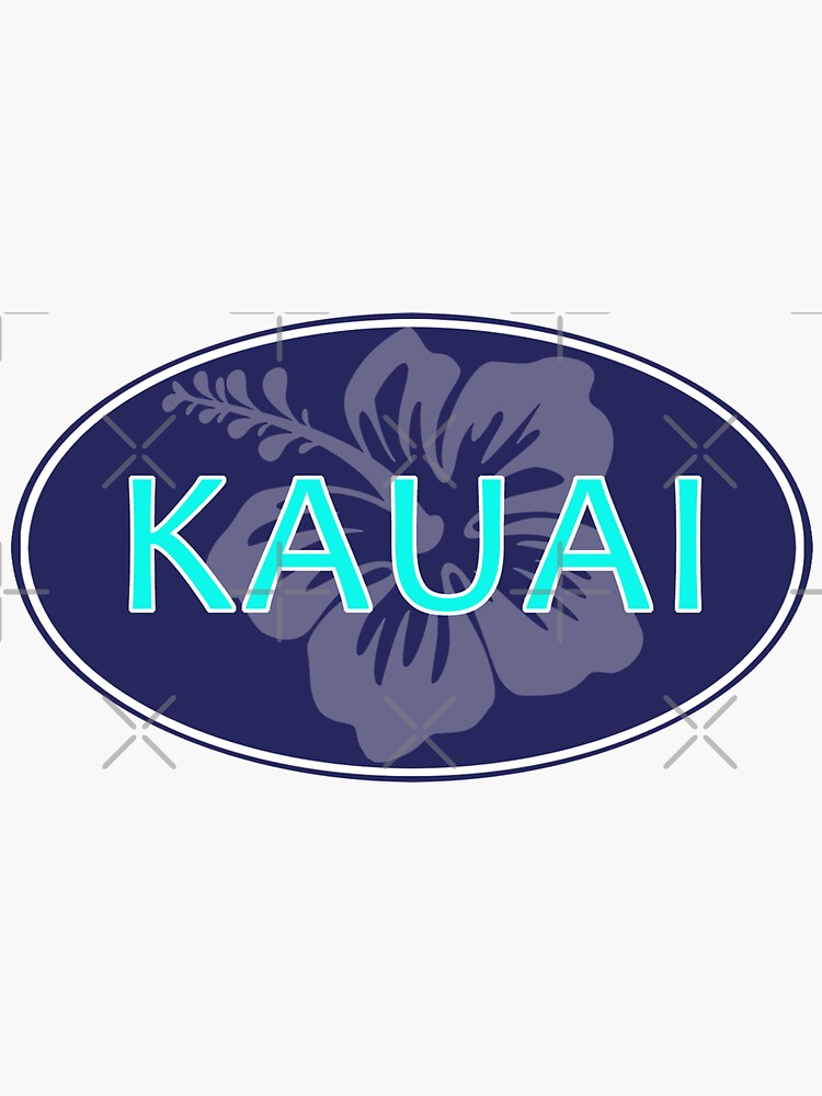 "KAUAI HAWAII" Sticker for Sale by robotface Redbubble