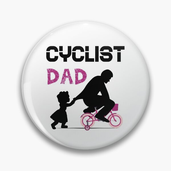 Item preview, Funny Cyclist Dad Riding his Girl Pink Bike designed and sold by Rahdoo.