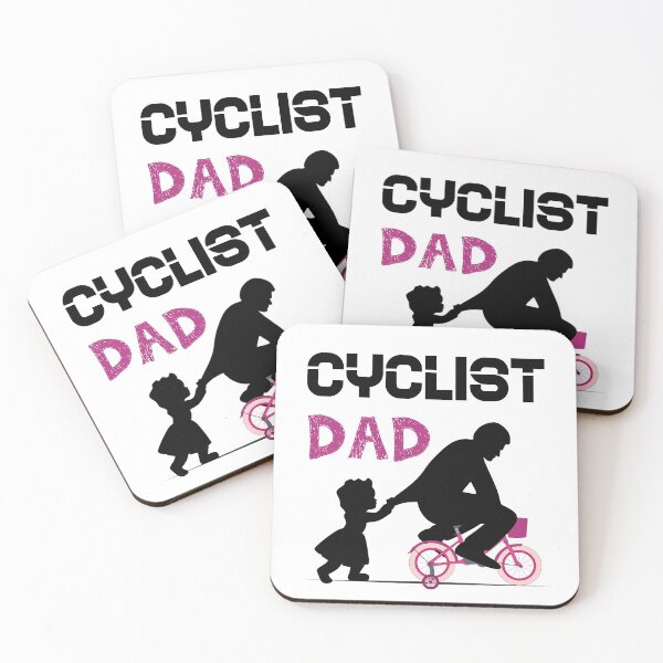 Item preview, Funny Cyclist Dad Riding his Girl Pink Bike designed and sold by Rahdoo.
