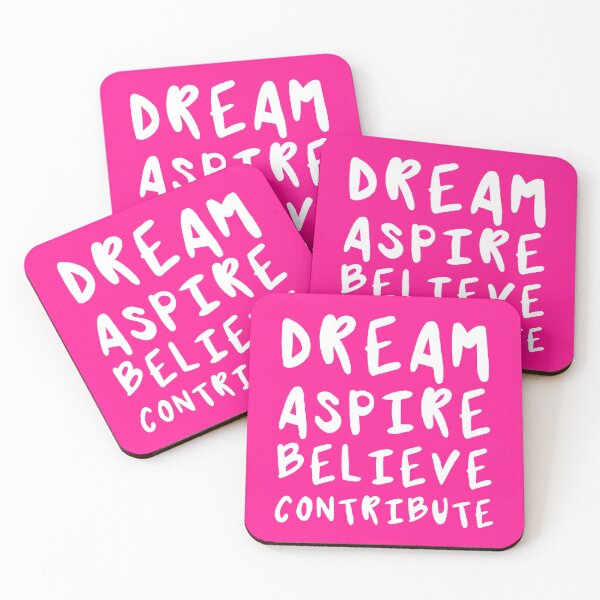 Item preview, Dream, Aspire, Believe, Contribute | Life | Quotes | Pink designed and sold by Wintre2.