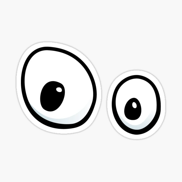Funny Googly Eyes Sticker for Sale by Enguish
