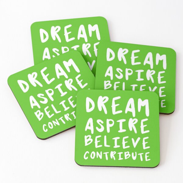 Item preview, Dream, Aspire, Believe, Contribute | Life | Quotes | Green designed and sold by Wintre2.