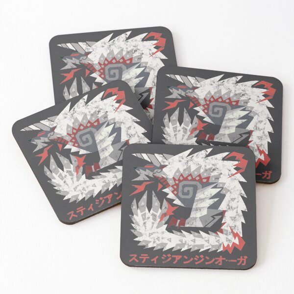 Monster Hunter World Iceborne Stygian Zinogre Kanji Coasters (Set of 4)