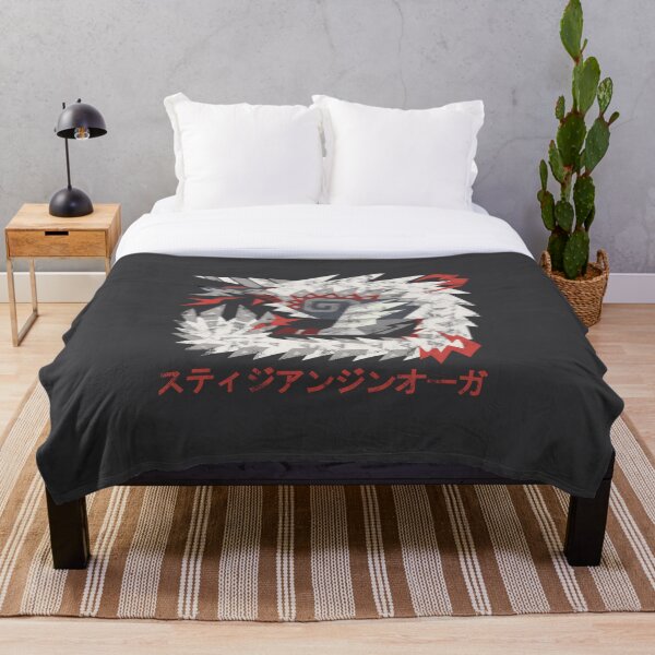 Monster Hunter World Iceborne Stygian Zinogre Kanji Throw Blanket