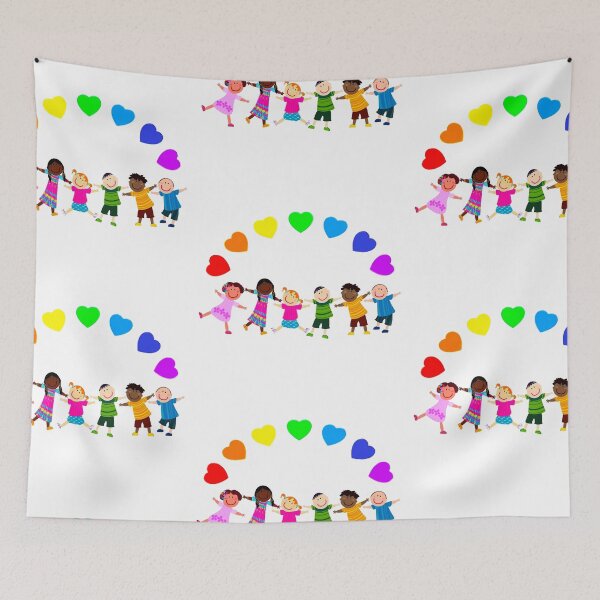 Item preview, Kids and rainbow hearts designed and sold by User70.
