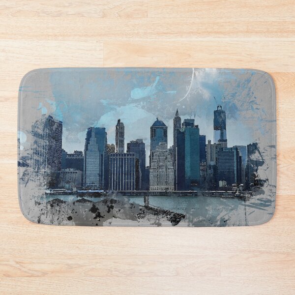 Item preview, Watercolor New York - NYC Lower Manhattan Skyline in New York City designed and sold by r-silver.
