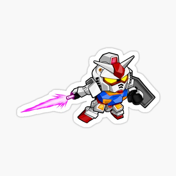 Gundam Wars Monster Hunter Chibi Mobile Suit Crossbone Gundam Mecha Transformers Sticker