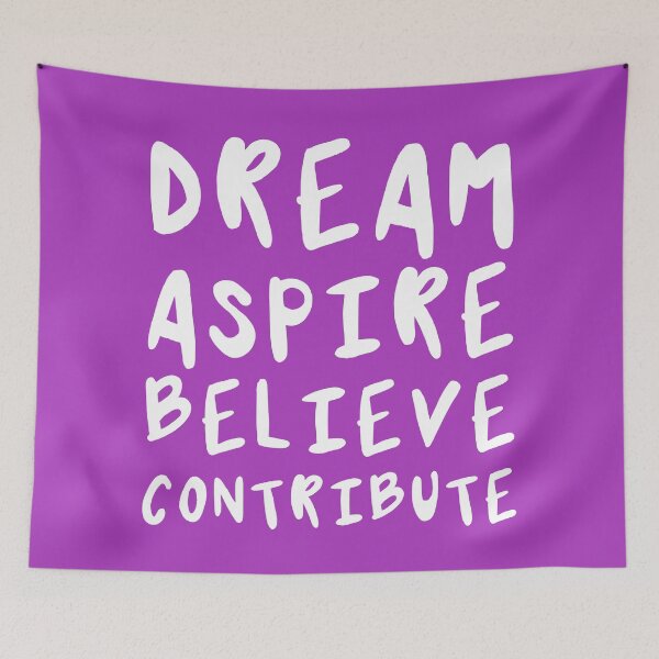 Item preview, Dream, Aspire, Believe, Contribute | Life | Quotes | Purple designed and sold by Wintre2.