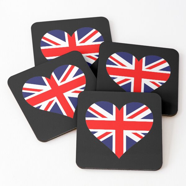 Artikelvorschau, Großbritannien britisch Herz Flagge Fahne London entworfen und verkauft von GeogDesigns.