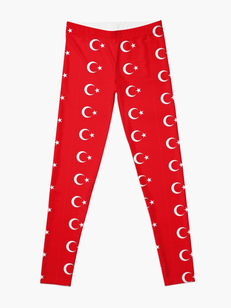 Turkey Turkish flag flag Leggings by GeogDesigns