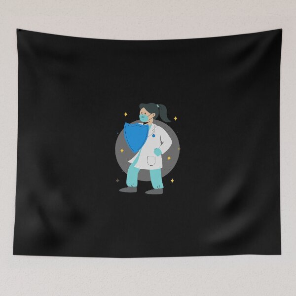 Item preview, Shield Bearing health-care worker hero designed and sold by Maria Simone.