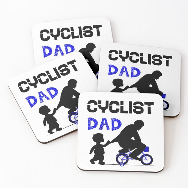 Item preview, Funny Cyclist Dad Riding his Boy Blue Bike designed and sold by Rahdoo.