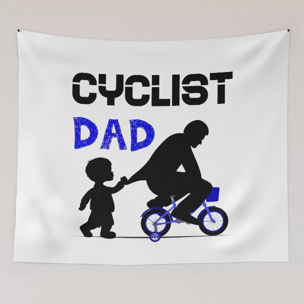 Item preview, Funny Cyclist Dad Riding his Boy Blue Bike designed and sold by Rahdoo.