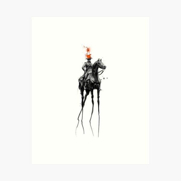 Dali Style Duke of Wellington Statue, Glasgow Art Print