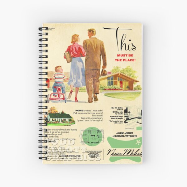 talking heads art aesthetic vintage Spiral Notebook