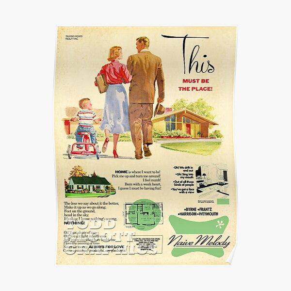 talking heads art aesthetic vintage Poster