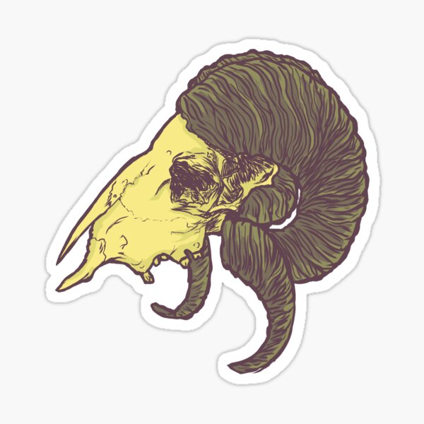 Item preview, Ram skull designed and sold by SmokingSheep.