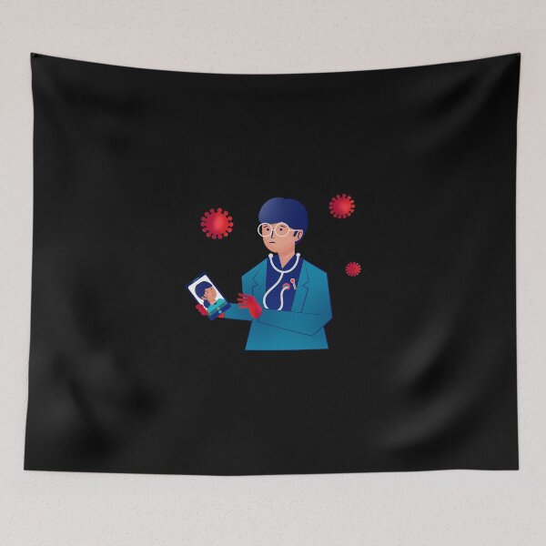 Item preview, Sad health-care worker social distancing designed and sold by Maria Simone.