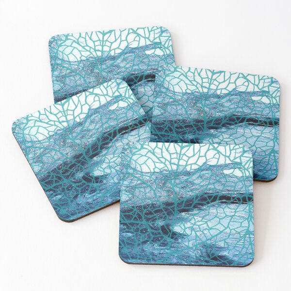 Item preview, Aqua Blue Ocean waves, gradient pattern designed and sold by corner-shop.