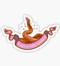 Snakes are Lively Noodles Sticker