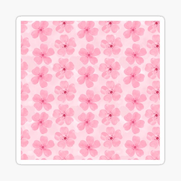 Pink Cherry Blossom Pattern Sticker