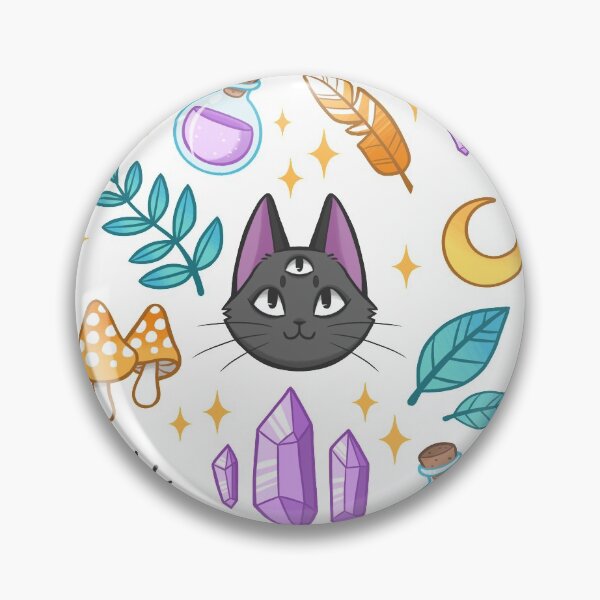 Item preview, Witchy Cat Pattern White designed and sold by kattvalk.