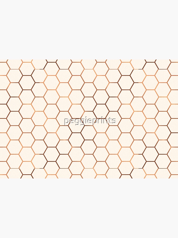 Rose gold copper honeycomb by peggieprints