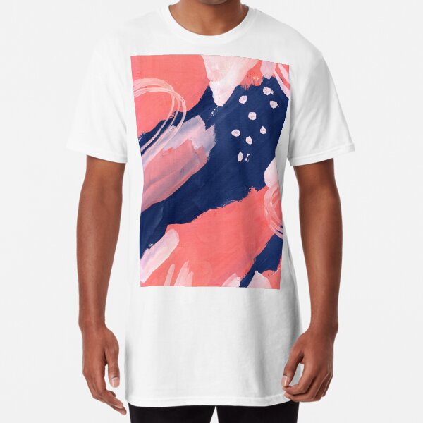 Pink Abstraction Long T-Shirt