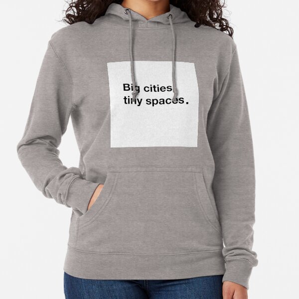 Big cities, tiny spaces Sudadera ligera con capucha