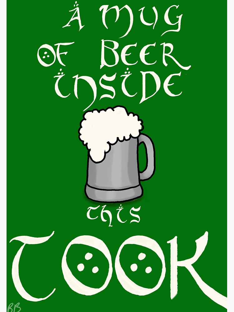 "A Mug of Beer Inside This Took " Sticker by pointmeatthesky Redbubble