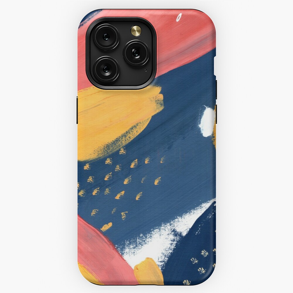 Pink, blue & yellow phone case