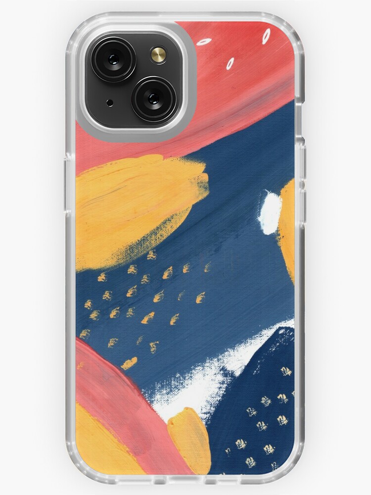 Pink, blue & yellow phone case