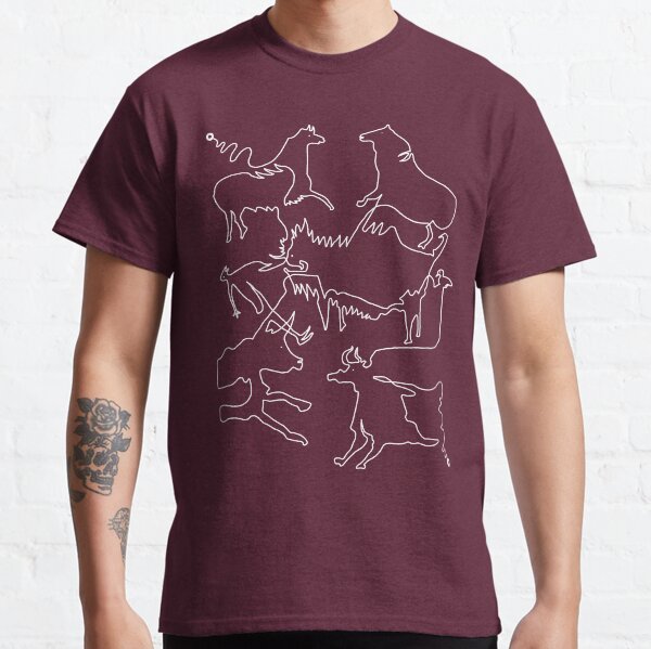 Paleolithic One Line Drawing 02: Lascaux Classic T-Shirt