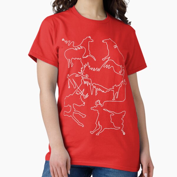 Paleolithic One Line Drawing 02: Lascaux Classic T-Shirt