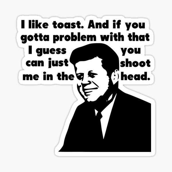 John F. Kennedy's Militant Toast Speech Sticker