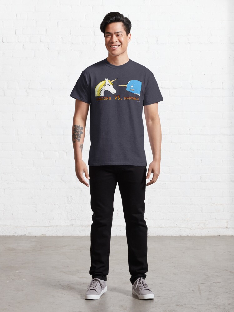 Alternate view of Unicorn Vs. Narwhal Classic T-Shirt