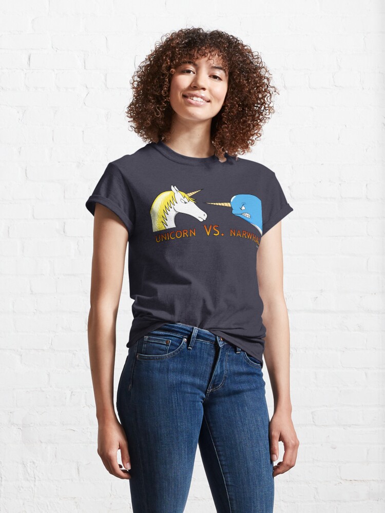 Alternate view of Unicorn Vs. Narwhal Classic T-Shirt