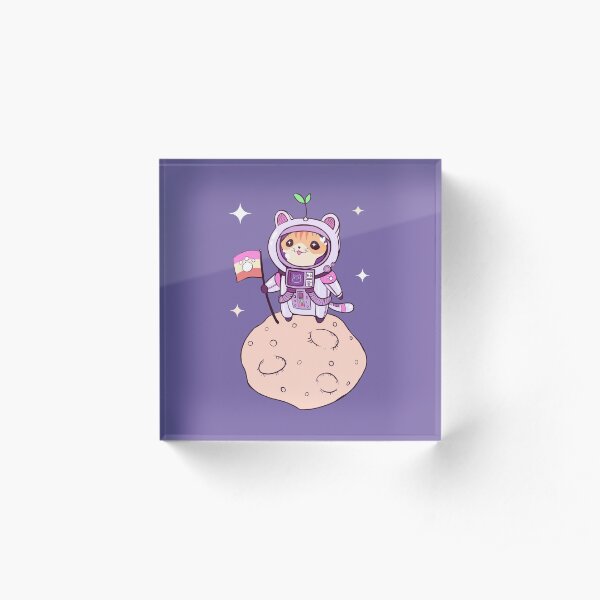Neapolitan - Fierce Feline Space Explorer Acrylic Block