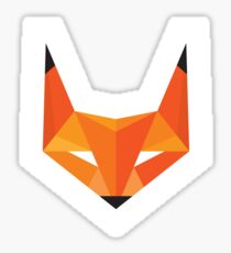 Fox Head - Abstract Geometric Illustration - Sticker Sticker