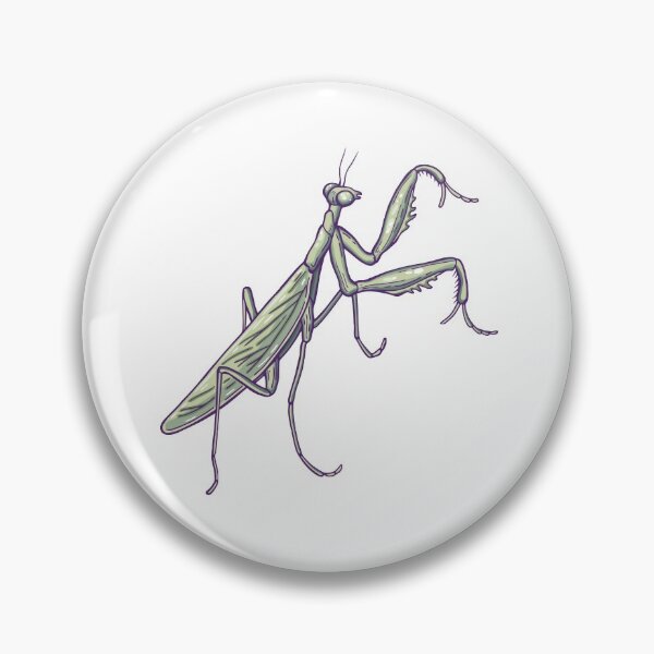 Item preview, praying mantis and white dots pattern designed and sold by smalldrawing.