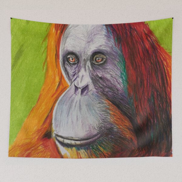 Item preview, Orang Utan pencil crayon sketch designed and sold by PaulBenbowArt.